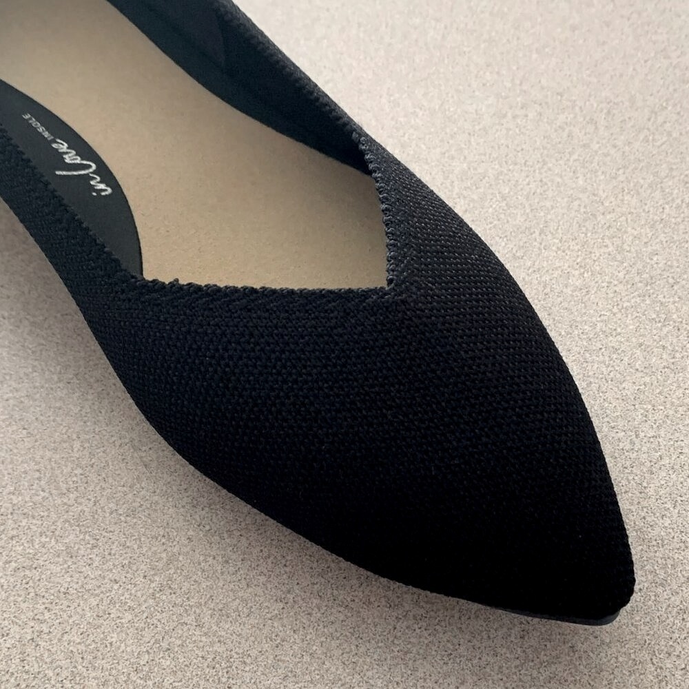 New Rothy's Heels Black Knit Fabric Size 9.5 - Picture 3 of 12